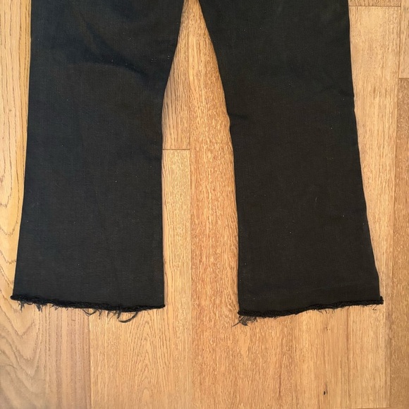 Frame Le Crop Mini Boot Jeans Black Denim Women’s 29 high rise - Picture 4 of 7